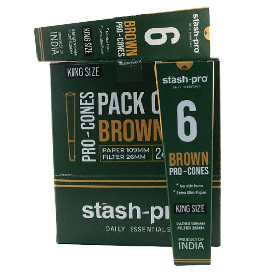 STASH PRO CONES PACK OF 6 BROWN
