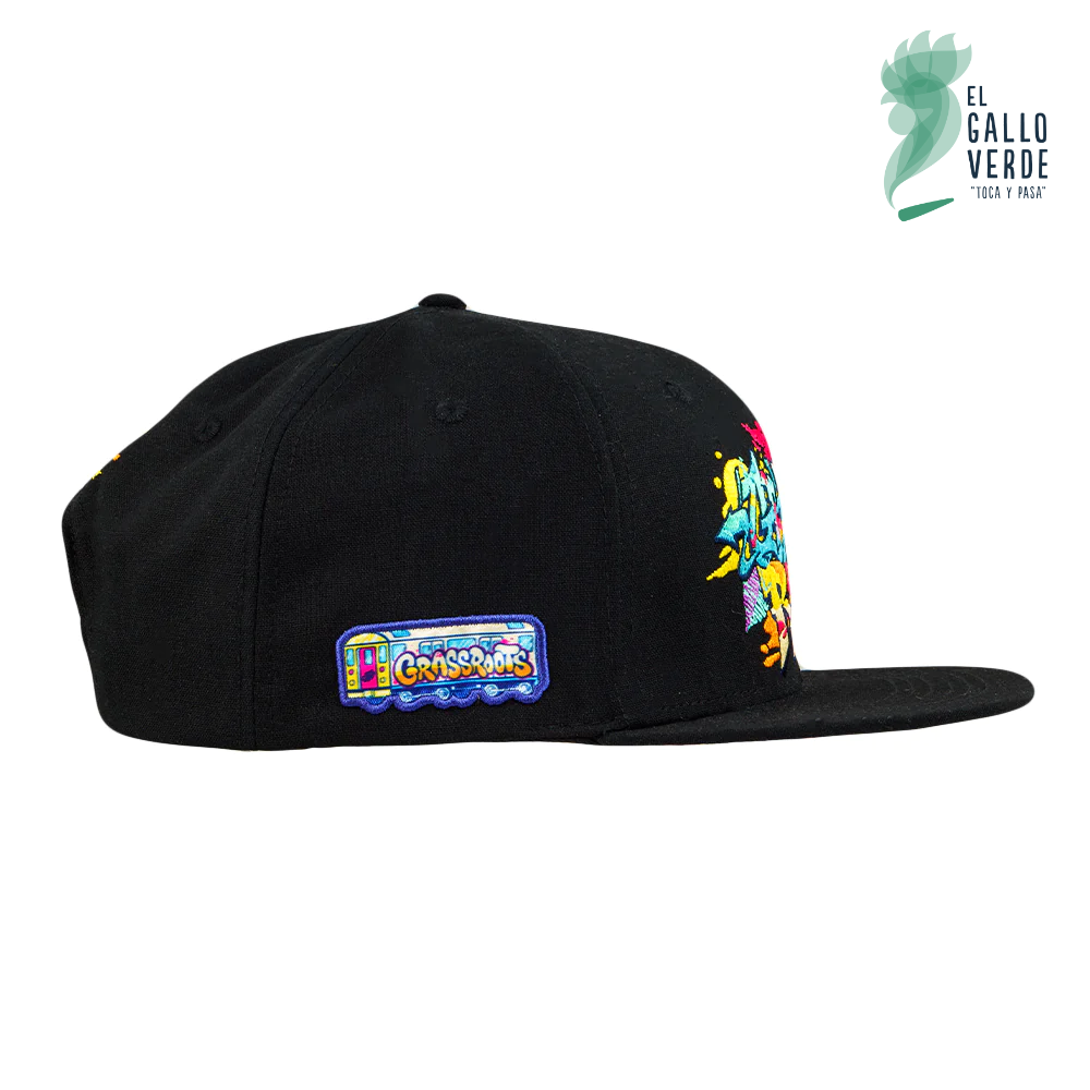 Grassroots - Nicko Handstyle Black Snapback Hat