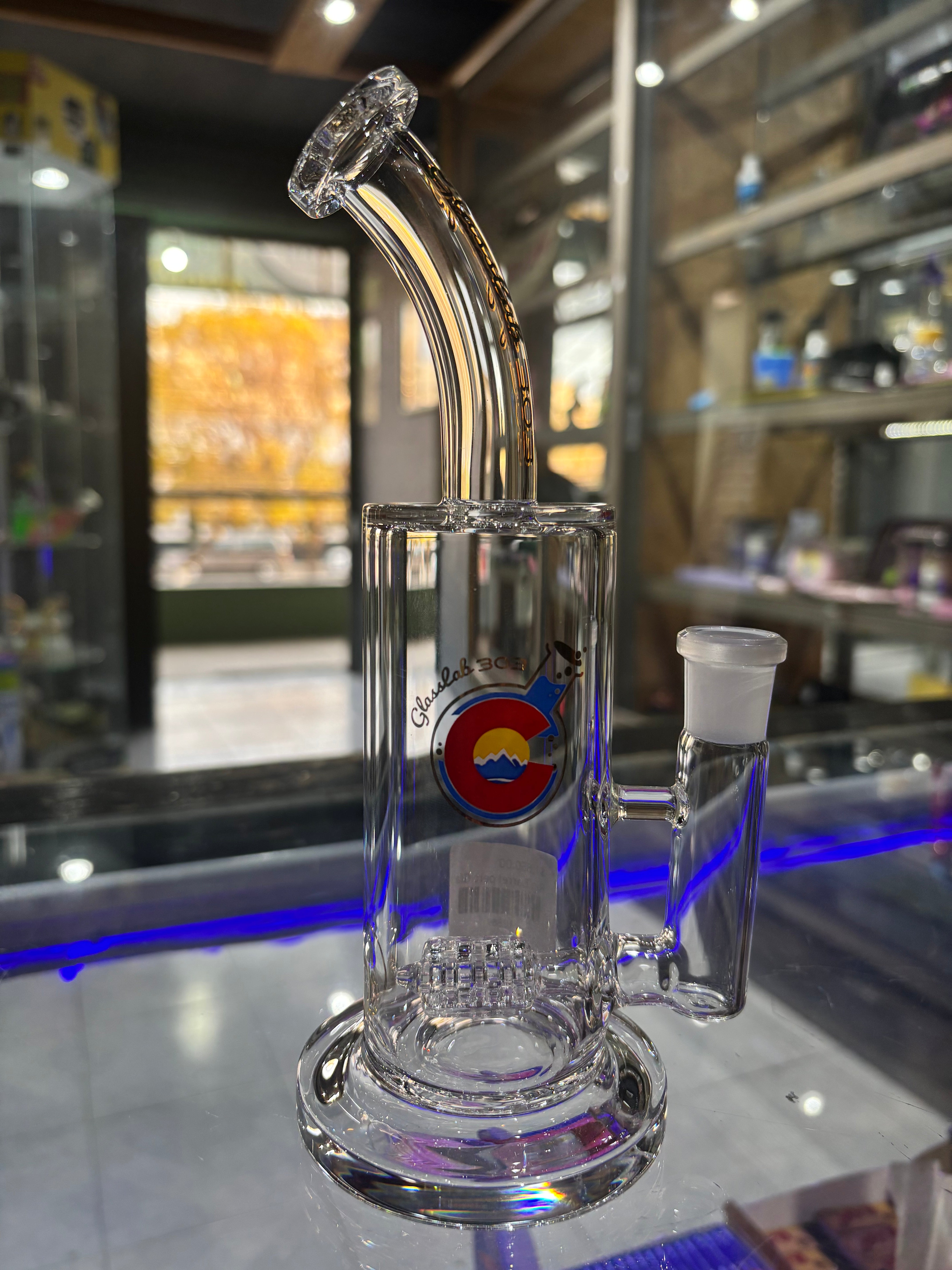 Rig Barrel Perc GlassLab 303 – El Gallo Verde Smoke Shop