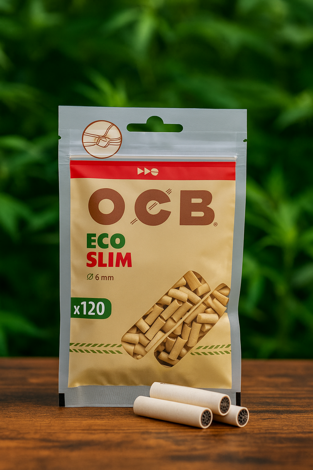 Filtros algodón OCB organic slim 120pza