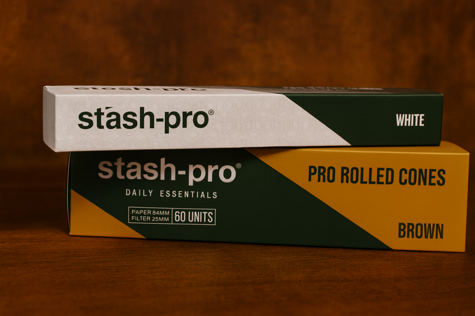 Caja 60 conos 1 1/4 brown Stash Pro