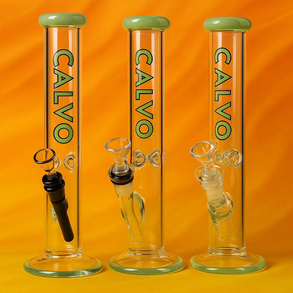 Calvo Glass – Bong de Tubo Recto 25 cm