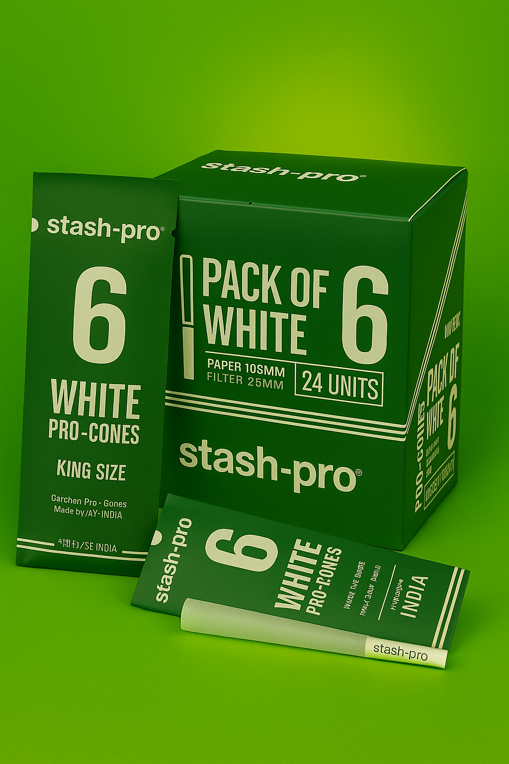 6 cones 1 1/4 brown Stash Pro TOP50