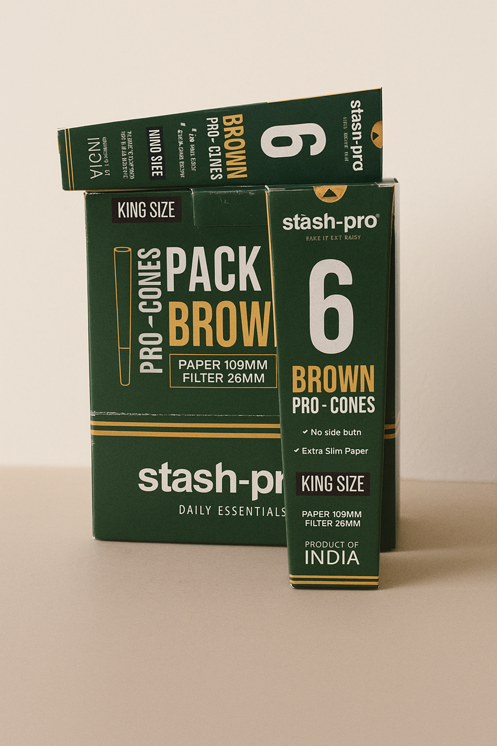 STASH PRO CONES PACK OF 6 BROWN