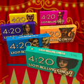 1 1/4 4:20 Transparent Paper Lion Rolling Circus