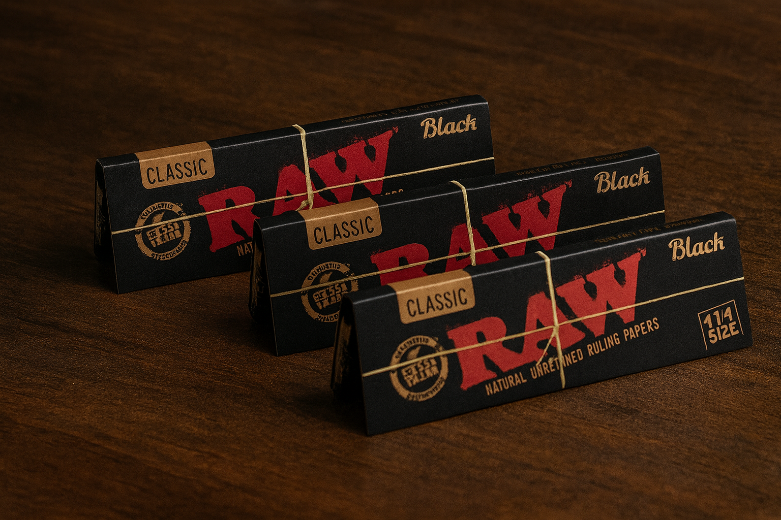 1 1/4 Black Raw QTY50