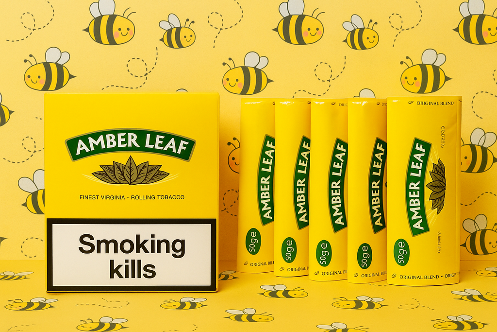 TABACO AMBER LEAF 100% NATURAL CARTERA DE 50 GRAMOS