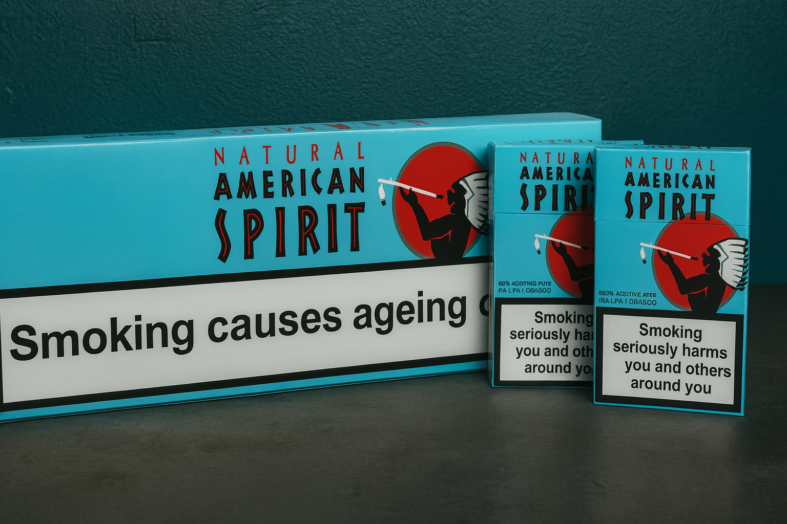 CAJETILLA AMERICAN SPIRIT AZUL CLARO