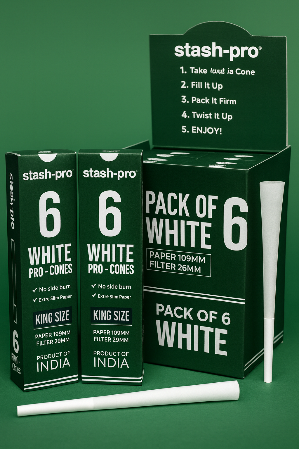 STASH PRO CONES PACK OF 6 WHITE