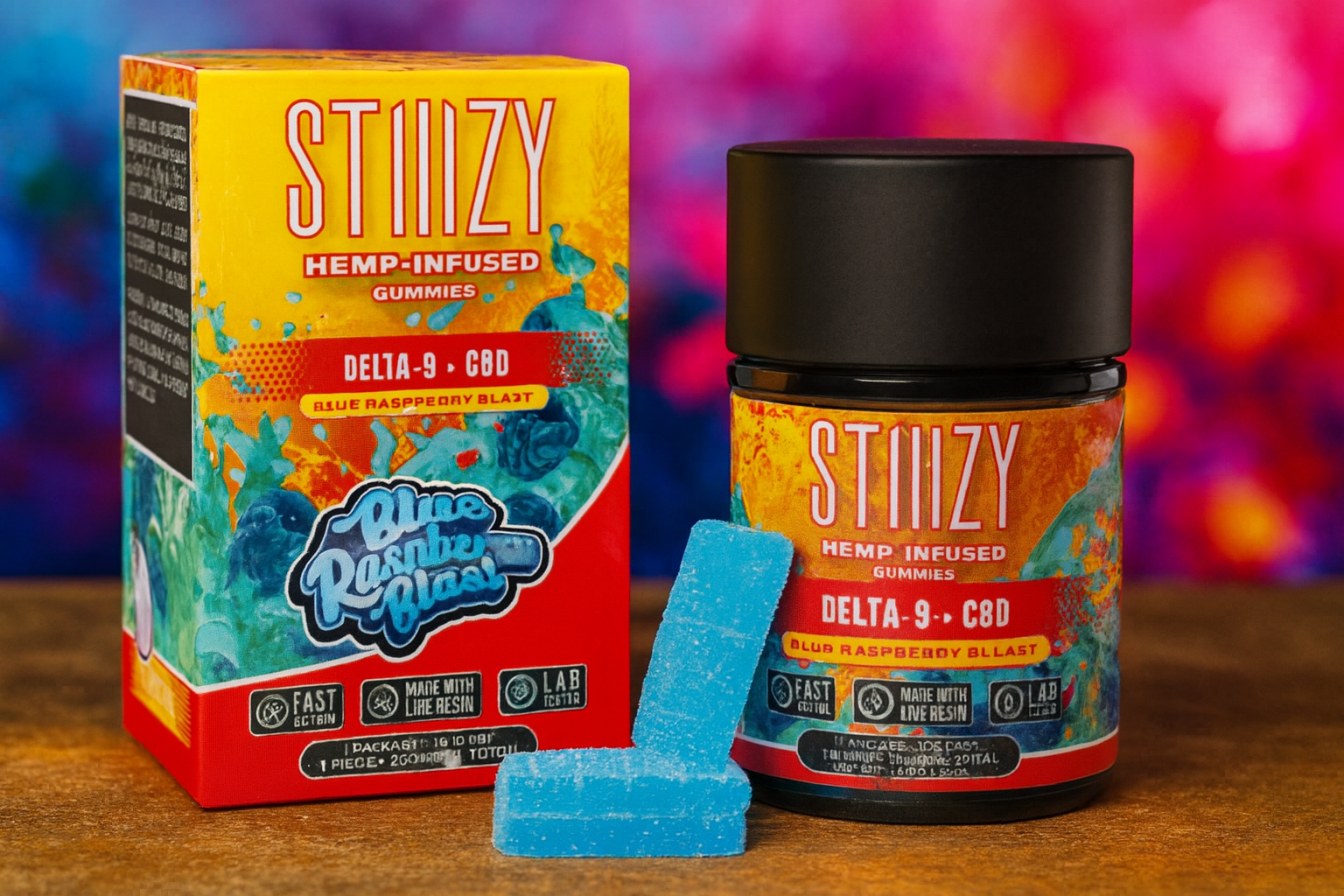 STIIIZY HEMP INFUSED GUMMIES DELTA 9 + CBD‎