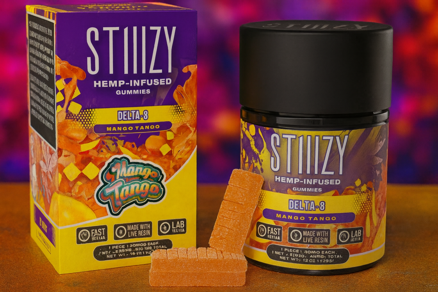 STIIIZY HEMP INFUSED GUMMIES DELTA 9 + CBD‎