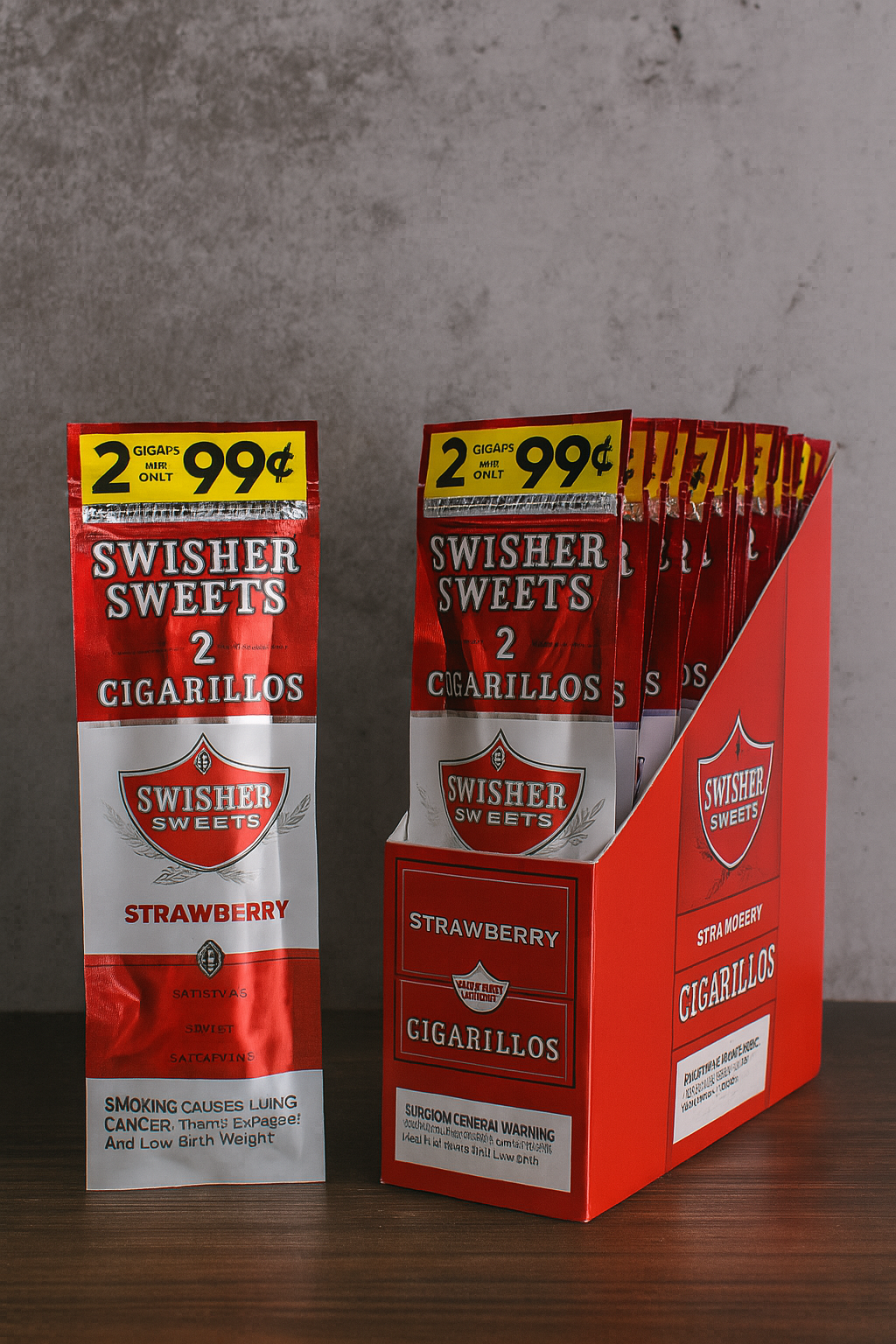 Swisher sweets Strawberry 2 Cigarrillos