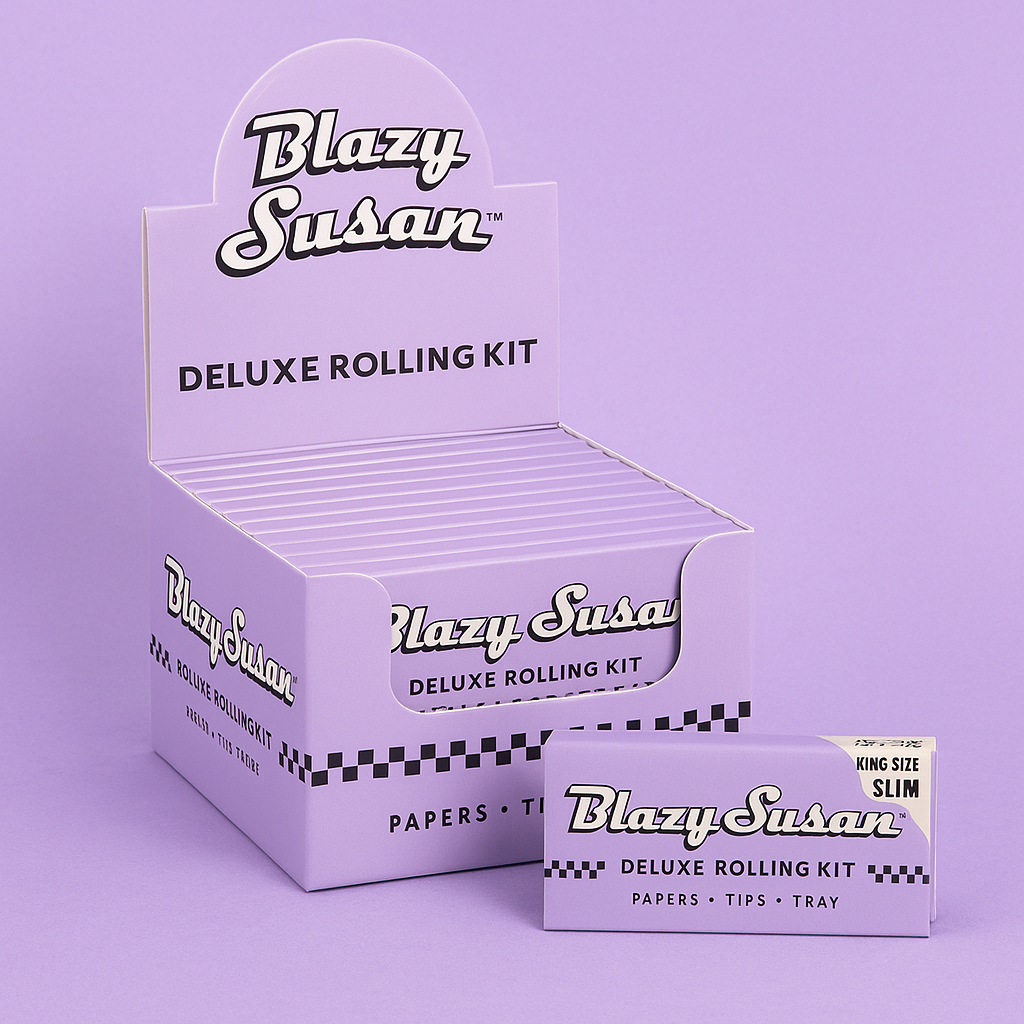 Caja Blazy Susan Purple 1 1/4 Deluxe Rolling Kit con 20 piezas