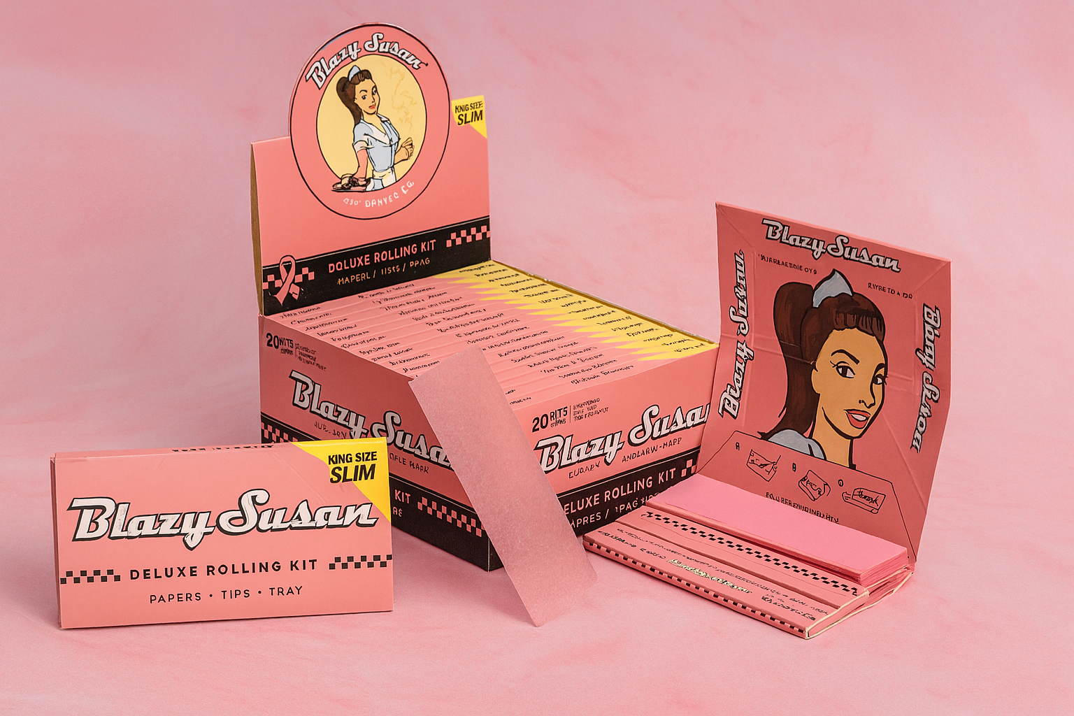 Blazy Susan Pink Deluxe Kit King Size con filtro 20 piezas