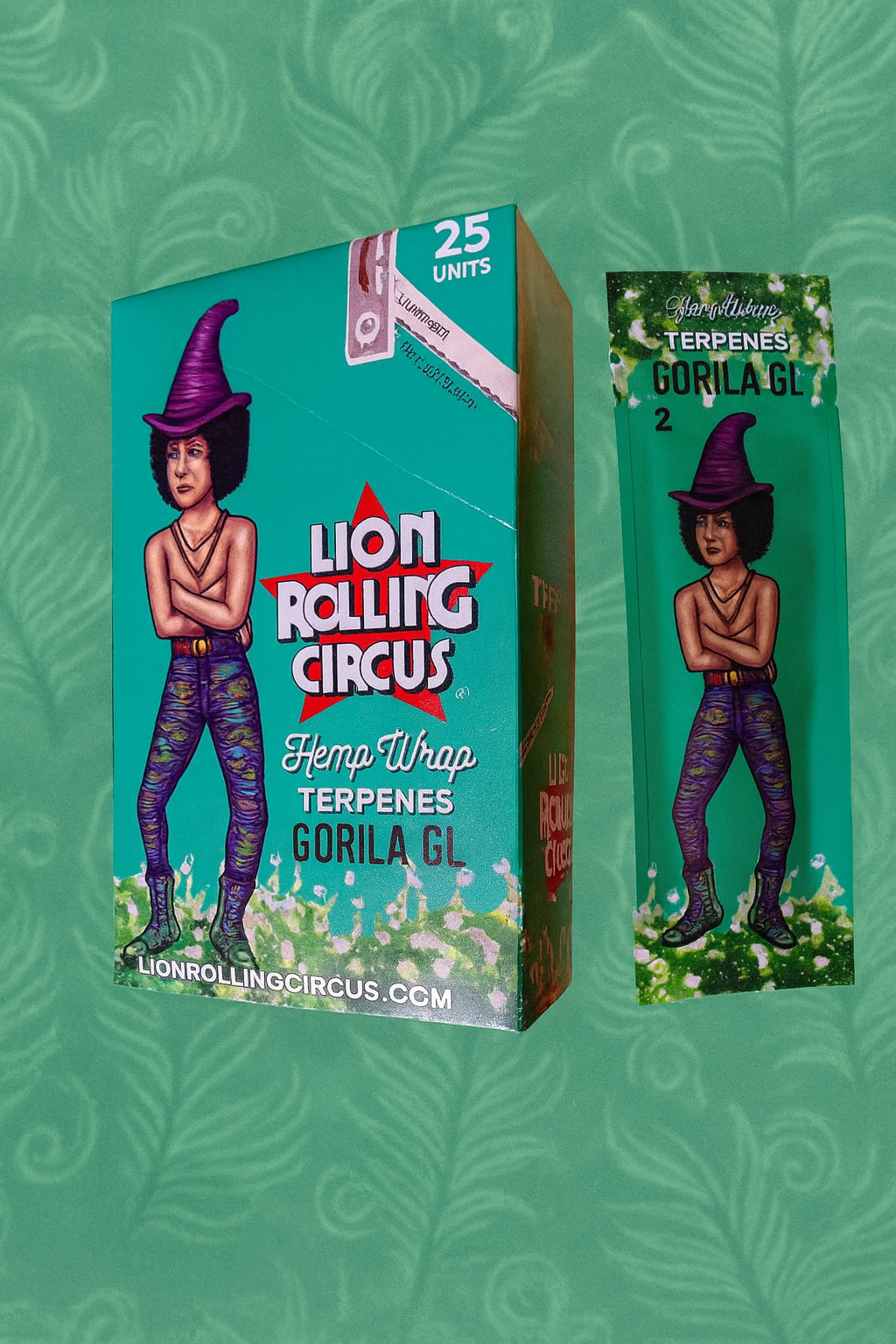 Caja Lion Rolling Circus Terpenes con 25 piezas