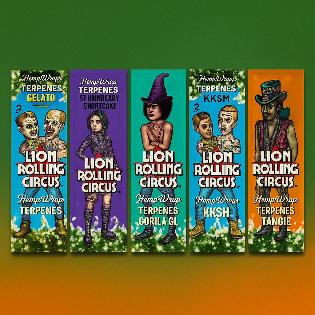 Caja Lion Rolling Circus Terpenes con 25 piezas
