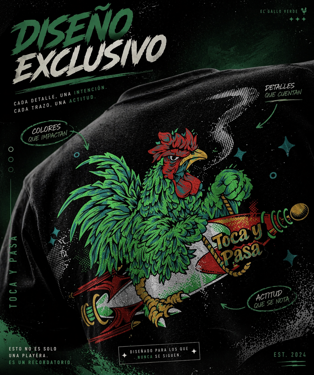 PLAYERA Toca y pasa  (VARIAS TALLAS)