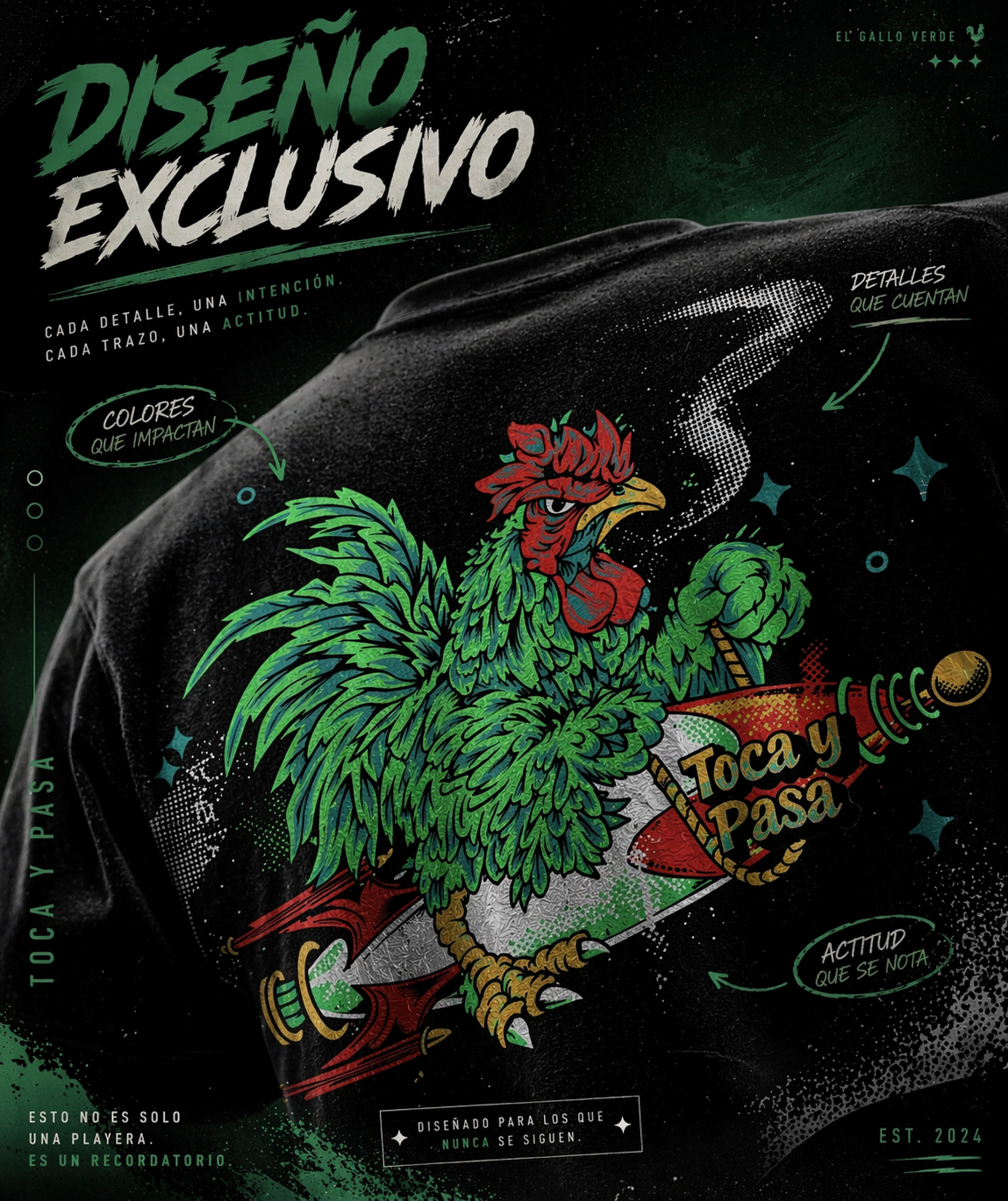 PLAYERA Toca y pasa  (VARIAS TALLAS)