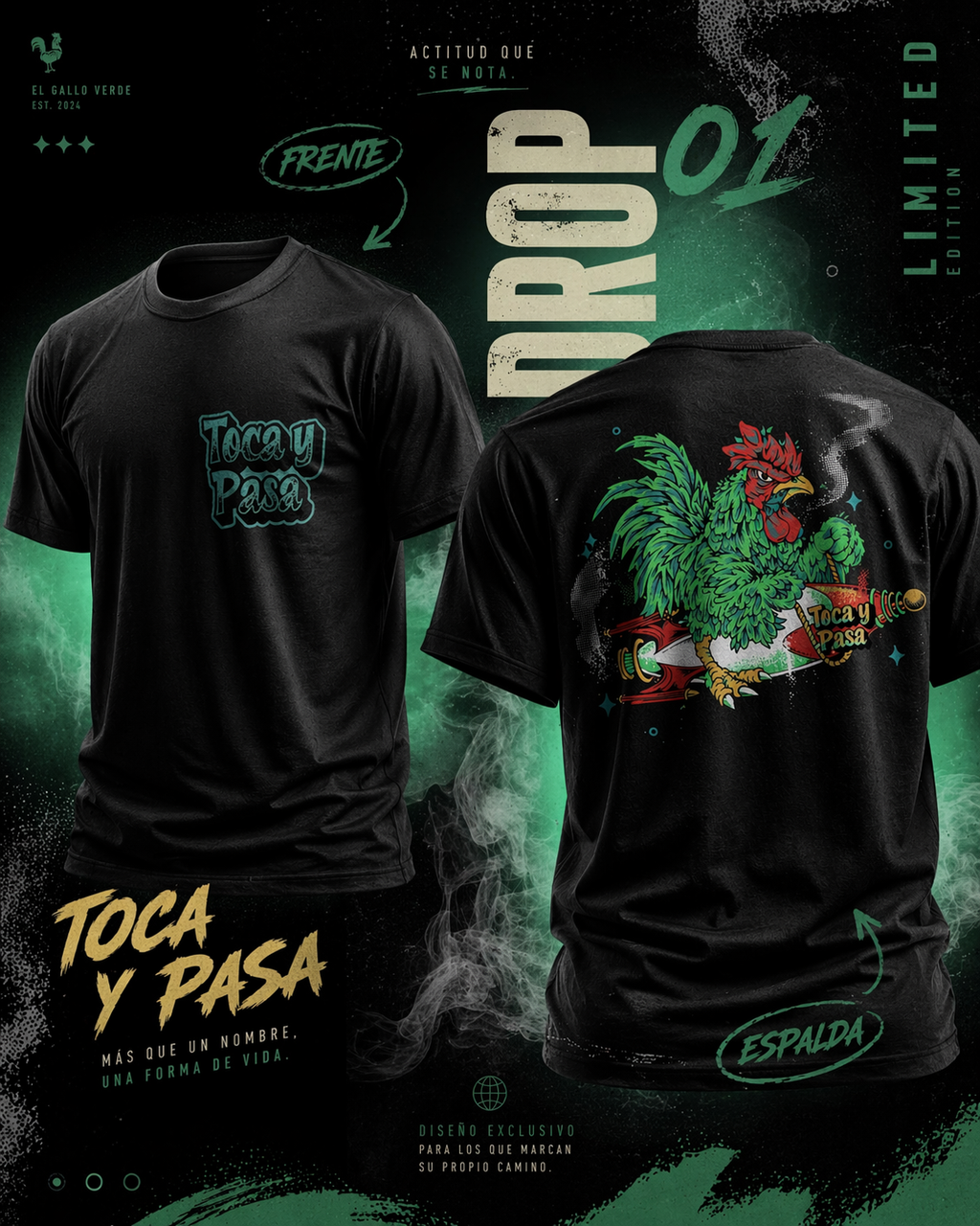 PLAYERA Toca y pasa  (VARIAS TALLAS)