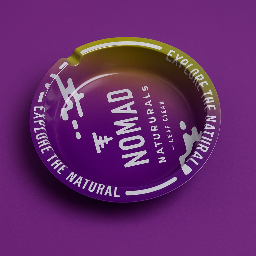 Cenicero metal redondo