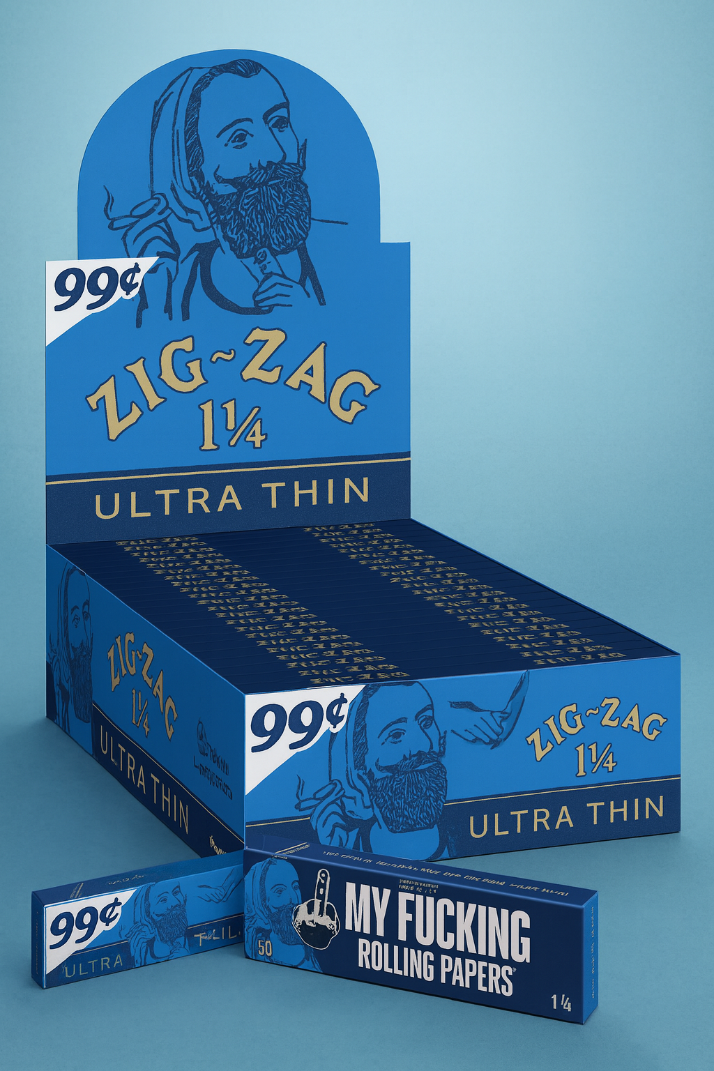 1 1/4 azul Zig Zag