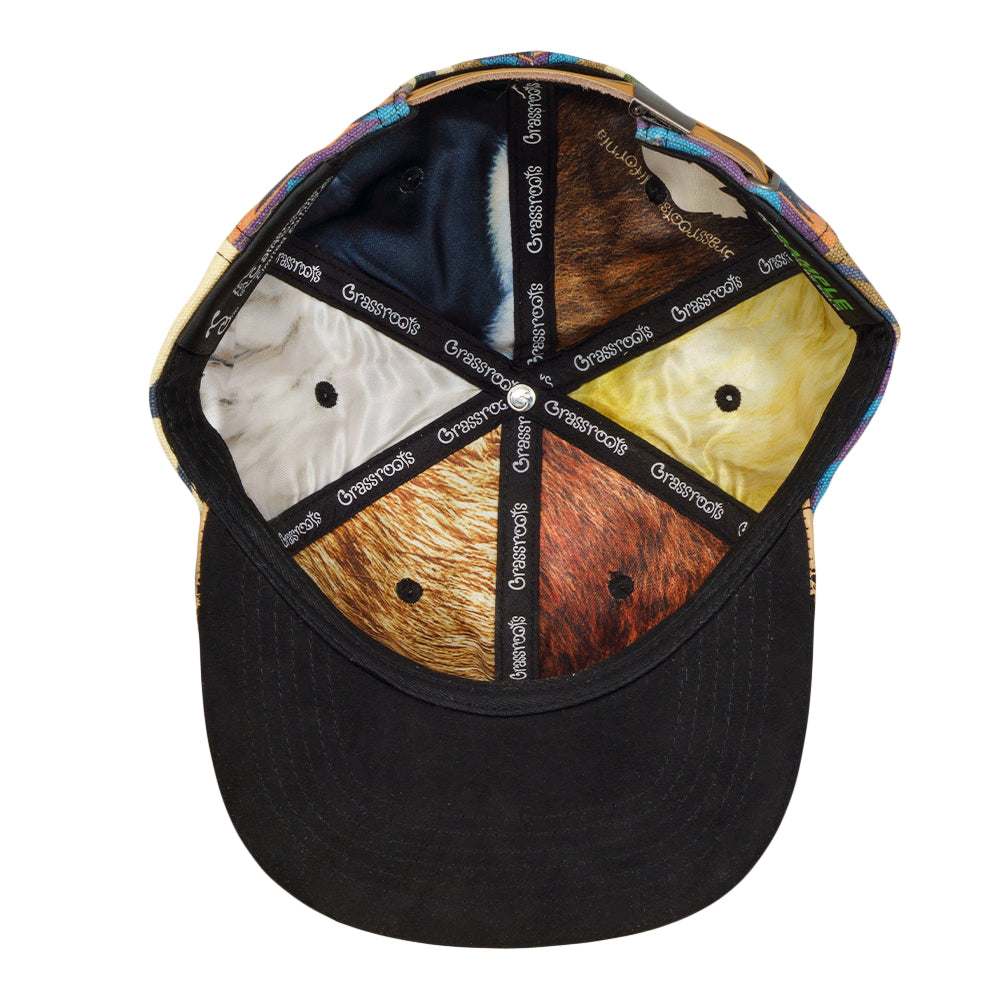 Grassrooots - Removable Bear Saguaro Wingtip Strapback Hat