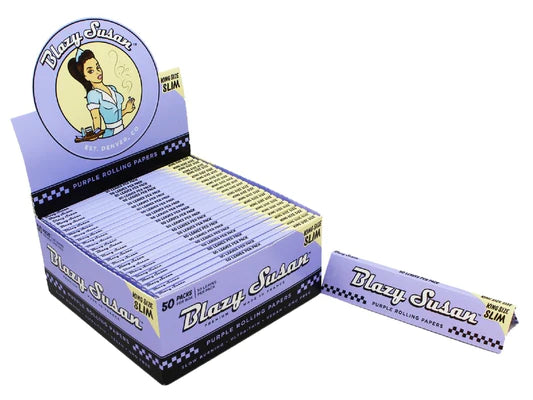 Caja Blazy Susan Purple King Size sin filtro 50 piezas