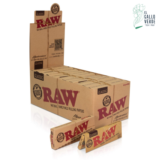 Caja RAW Masterpiece 1 1/4 Size + Pre-Rolled Tips