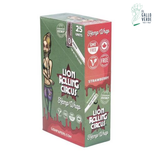 Caja Lion Rolling Circus Hemp Wrap 25 piezas