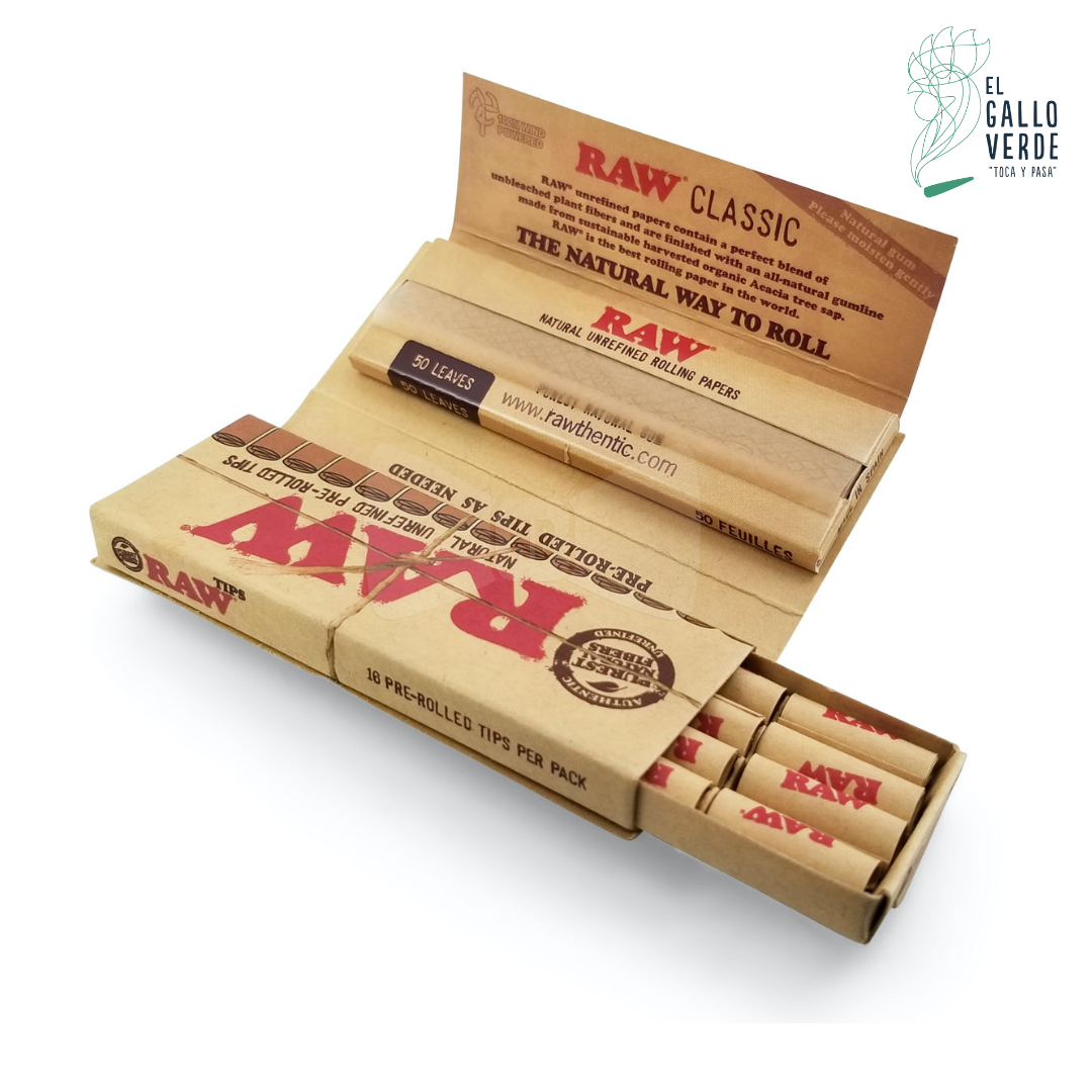 Caja RAW Masterpiece 1 1/4 Size + Pre-Rolled Tips