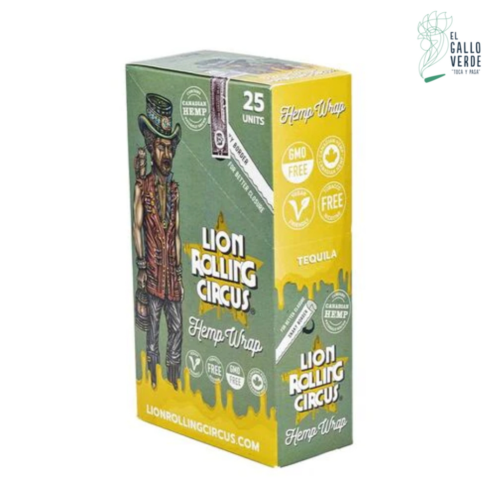 Caja Lion Rolling Circus Hemp Wrap 25 piezas