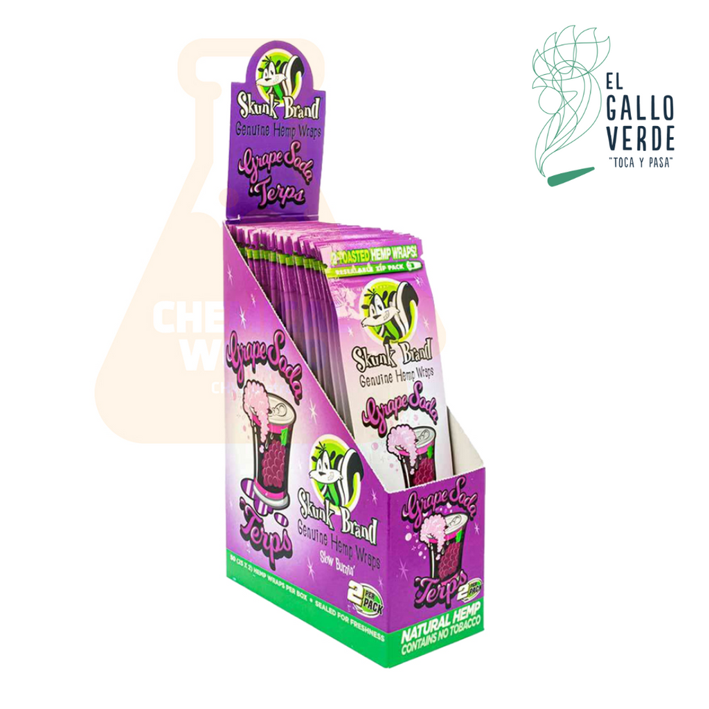 Caja Skunk Brand Genuine Hemp Wraps con 25 piezas