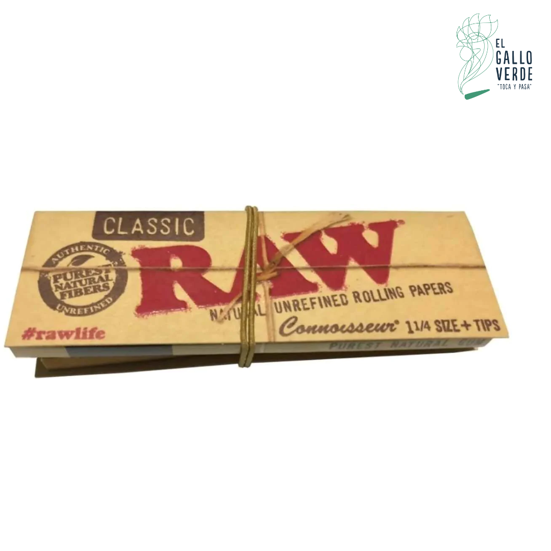 Caja Sabanas RAW Classic Connoisseur 1 1/4 Size+Tips
