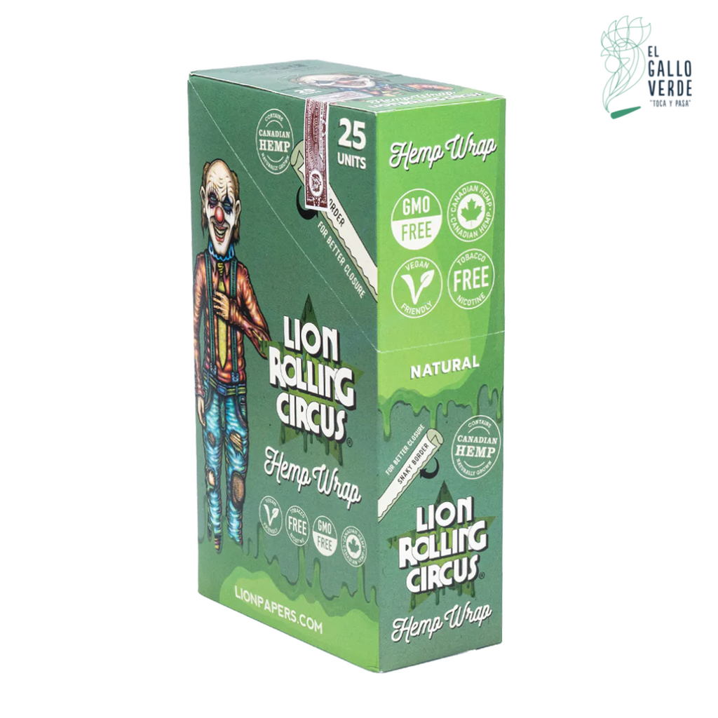 Caja Lion Rolling Circus Hemp Wrap 25 piezas